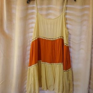 Boutique color block tunic tank